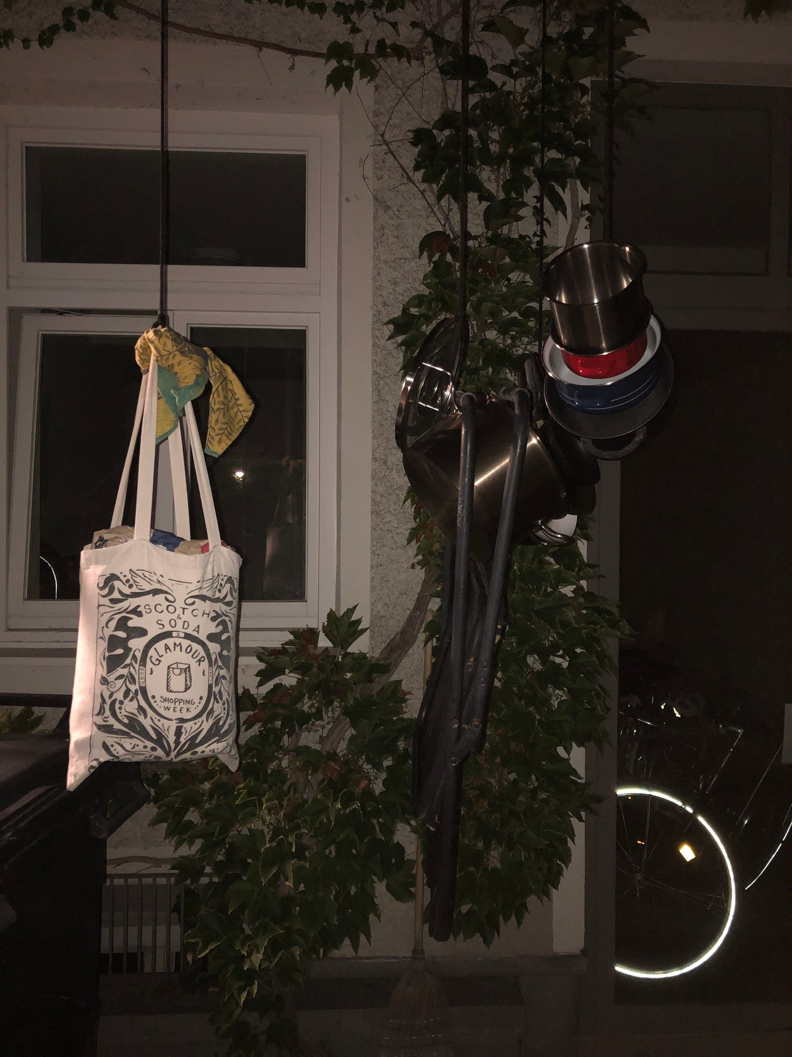 zum trocknen aufgehängt